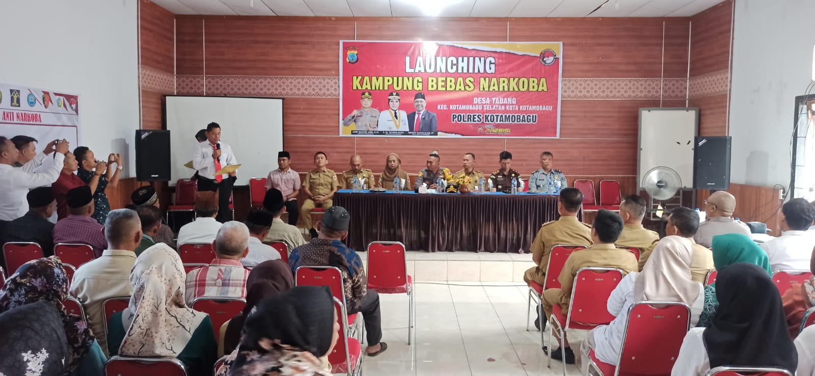 Satresnarkoba Polres Kotamobagu Lounching Kampung Bebas Narkoba di Desa Tabang