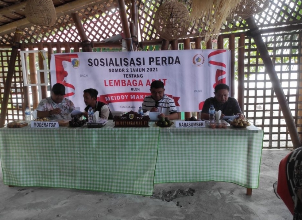 Ketua DPRD Kotamobagu Gelar Sosialisasi Perda Lembaga Adat