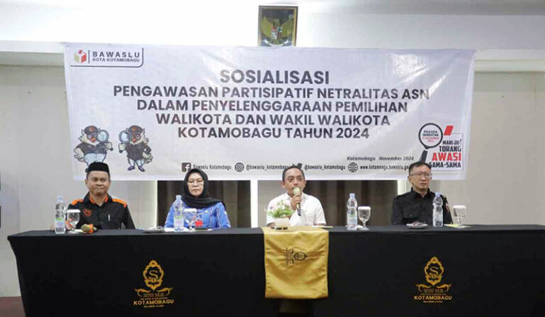 Bawaslu Kotamobagu Gelar Sosialisasi Pengawasan Partisipatif Netralitas ASN dalam Pemilihan Wali Kota dan Wakil Wali Kota 2024