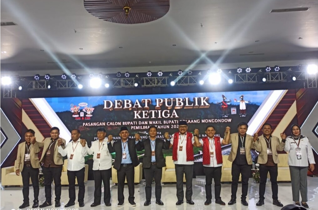 KPU Bolmong Sukses Laksanakan Debat Ketiga Bupati dan Wakil Bupati Tahun 2024